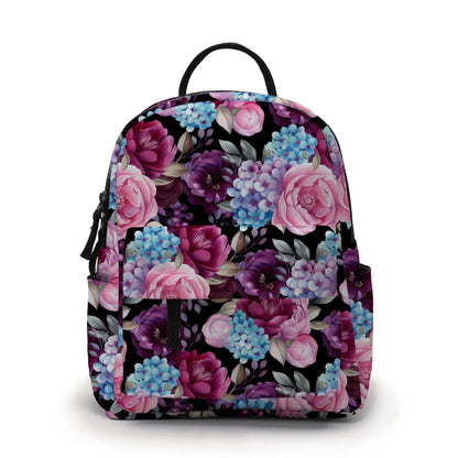 Mini Backpack - Purple Blue Pink Floral