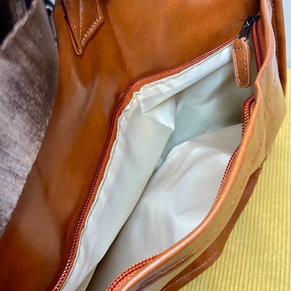 Rory, The Ultimate Duffle - Camel Faux Leather