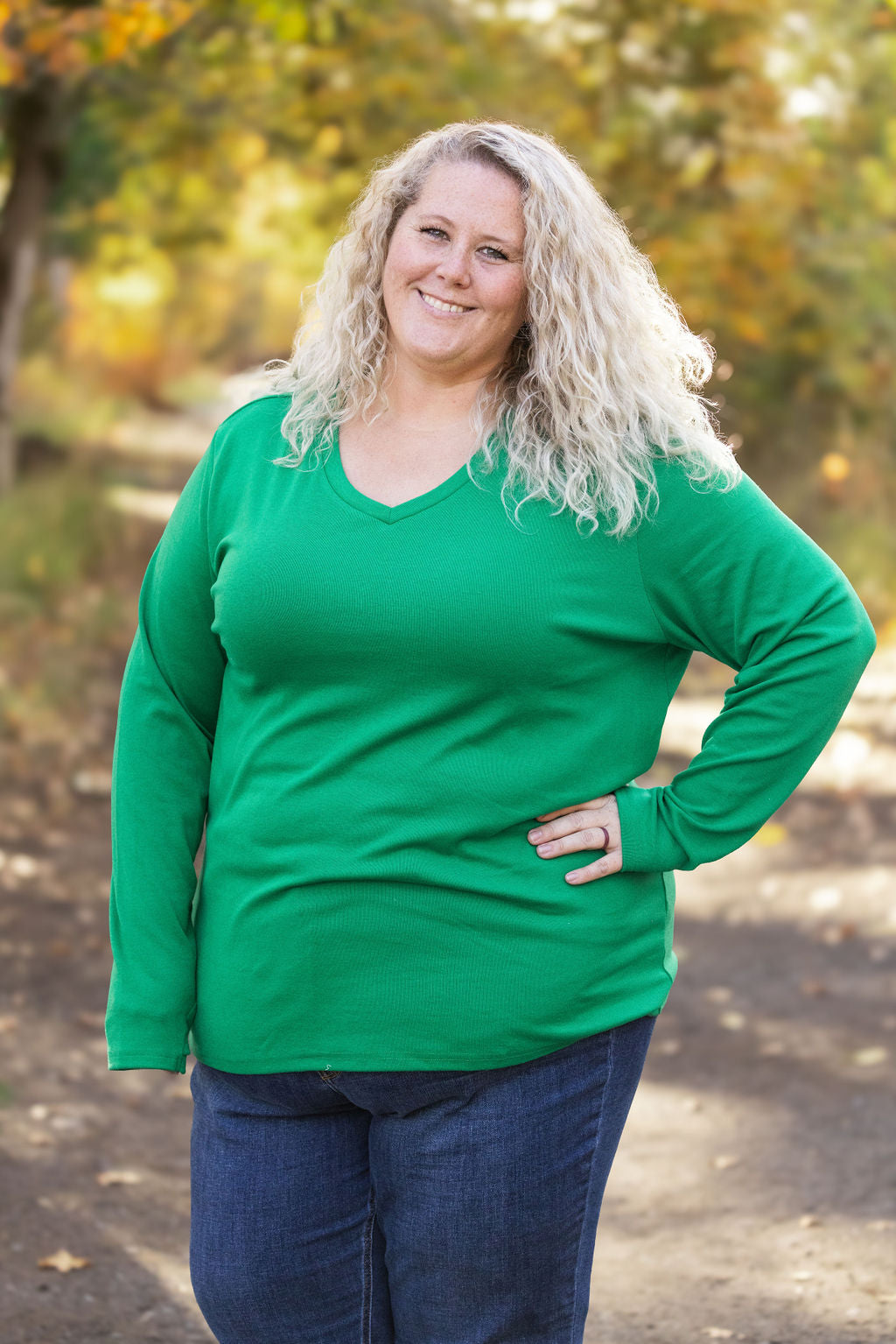 Leah Long Sleeve Top - Green