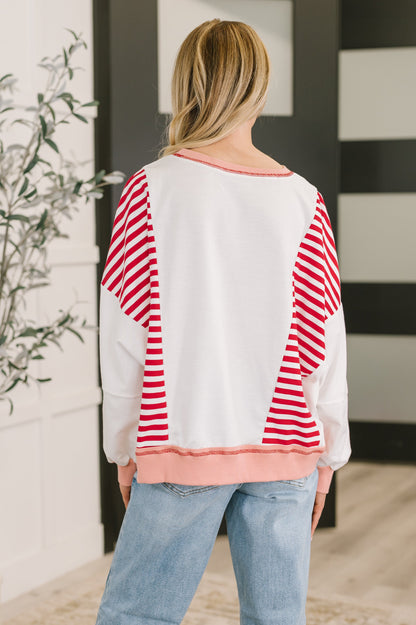 Candy Stripes & Chill Sweatshirt