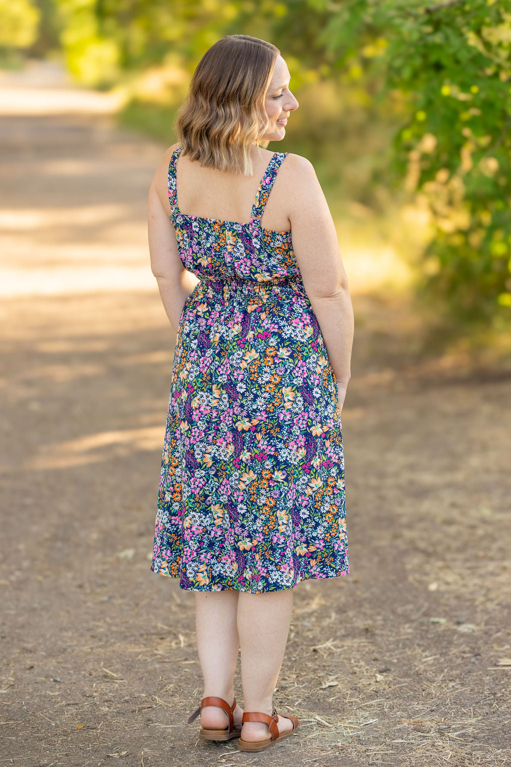 Cassidy Midi Dress - Navy Mix