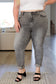 Charlotte High Rise Stone Wash Slim Jeans in Gray