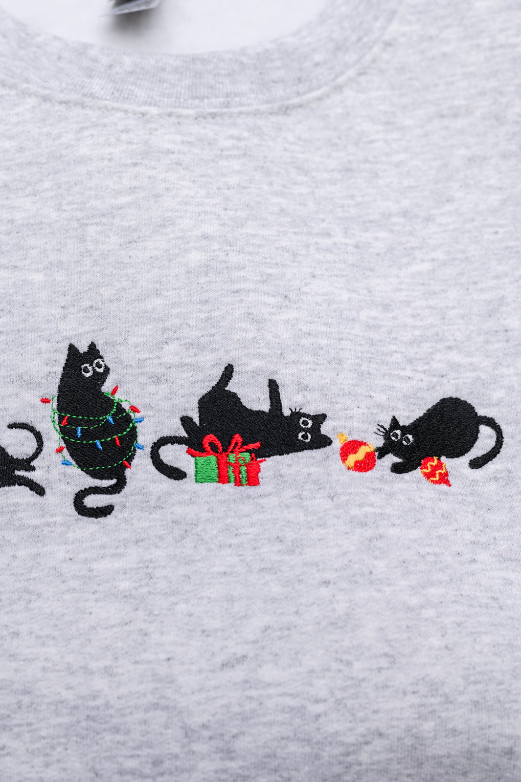 PREORDER: Christmas Cats Embroidered Sweatshirt