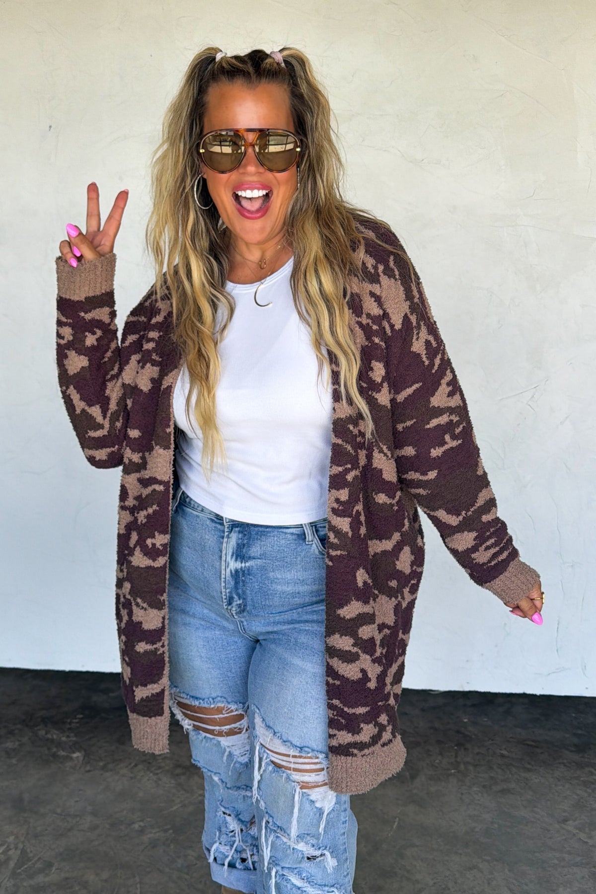 Prebook Camo Cloud Cardi