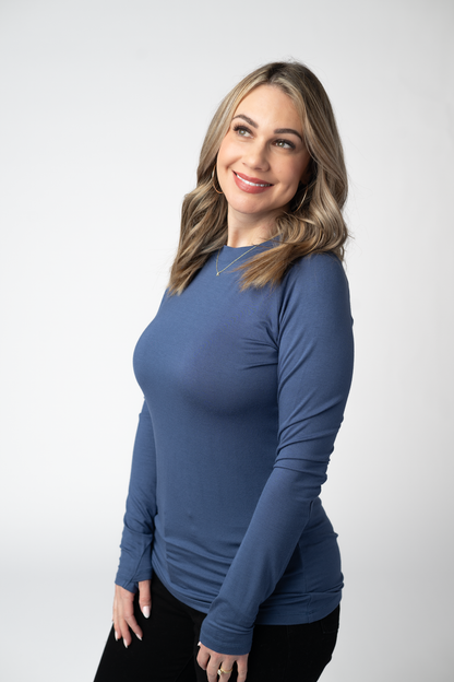 Blair Long Sleeve Top - Blue