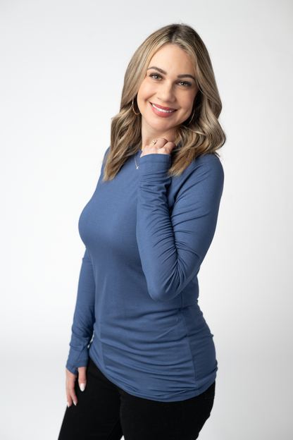 Blair Long Sleeve Top - Blue