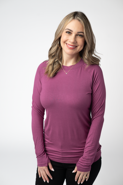 Blair Long Sleeve Top - Mulberry