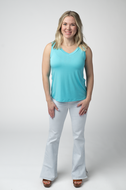 Noelle Tank - Aqua
