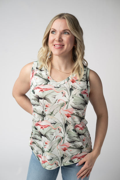 Noelle Tank - Flamingos