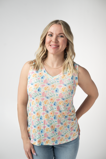 Noelle Tank - Petal Gardens