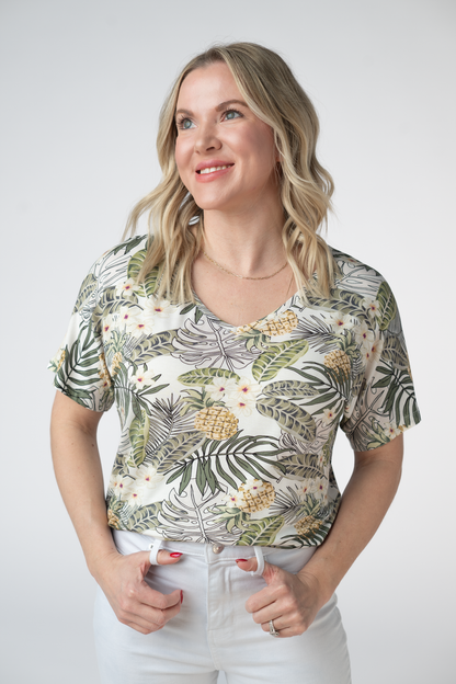 Chloe Cozy Top - Pineapple Leaf