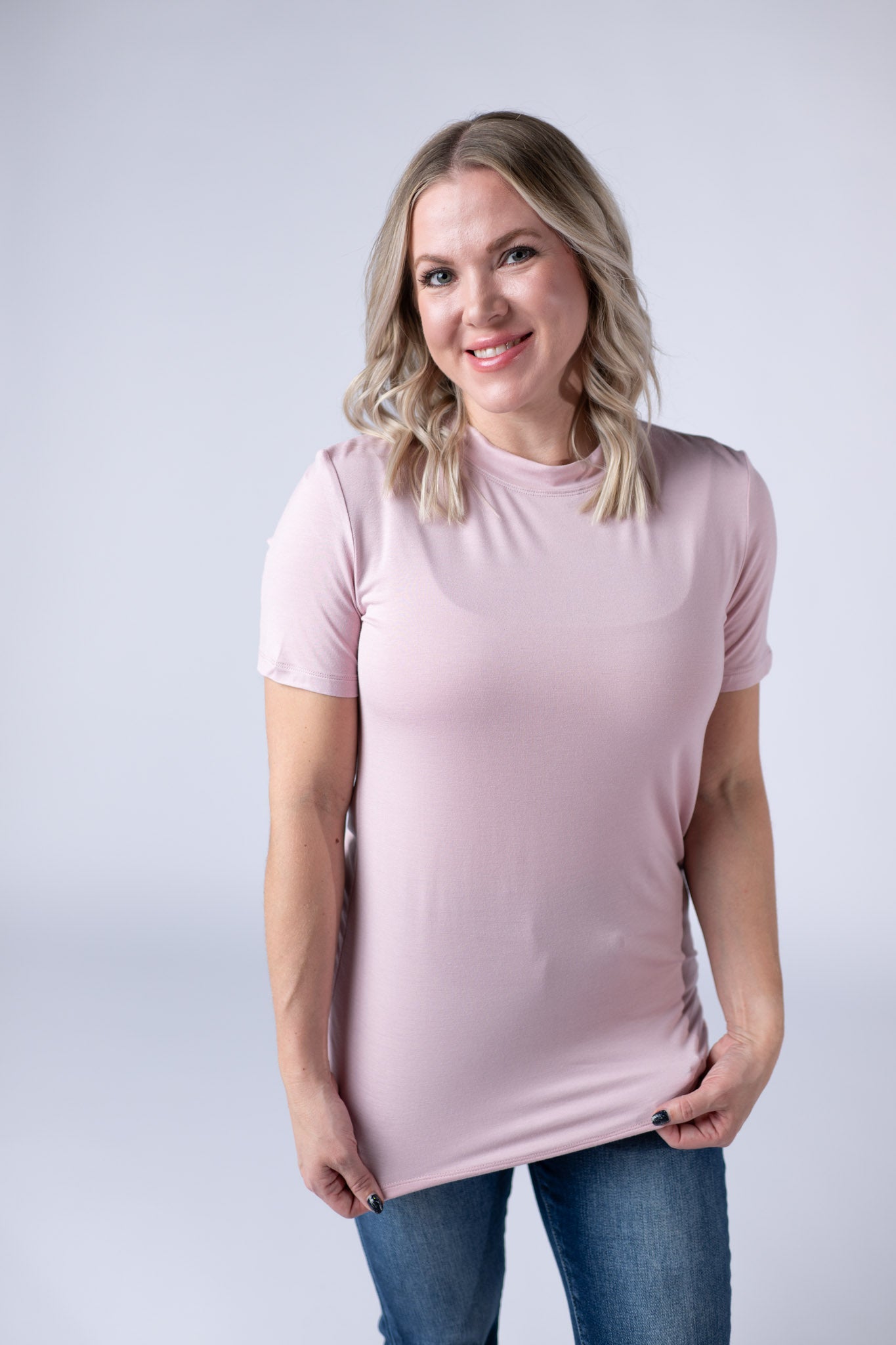 Blair Short Sleeve Top - Blush
