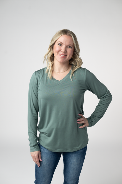 Larissa Long Sleeve - Dusty Jade