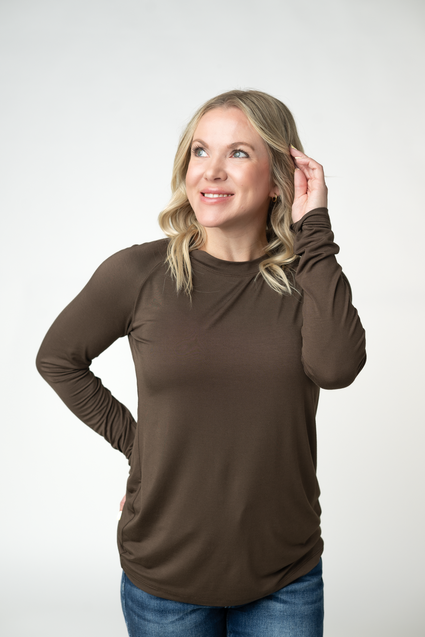 Blair Long Sleeve Top - Brown