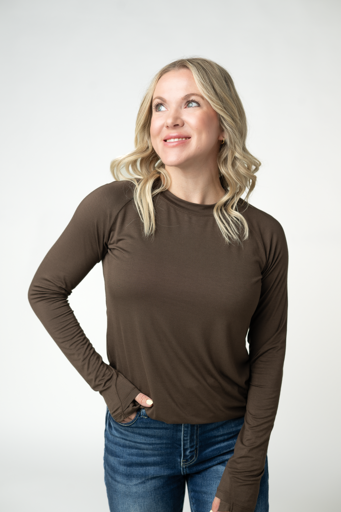 Blair Long Sleeve Top - Brown