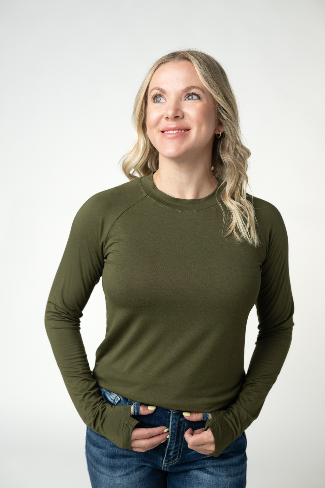 Blair Long Sleeve Top - Dark Olive