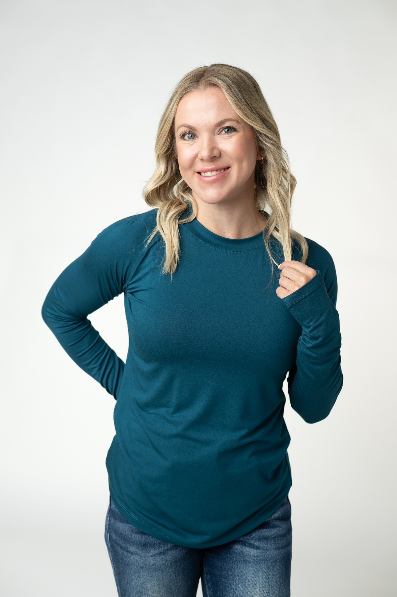 Blair Long Sleeve Top - Teal