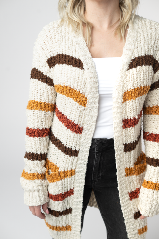 Fall Striped Cardigan