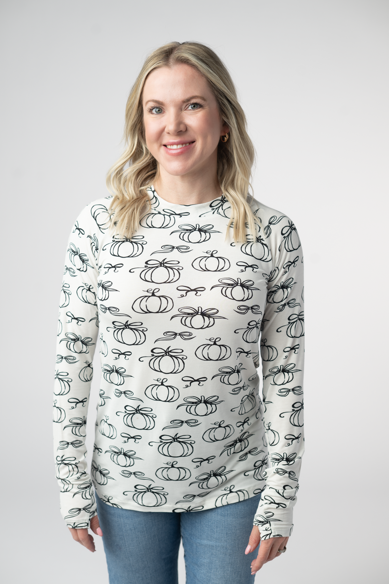 Blair Long Sleeve Top - Classic Pumpkins