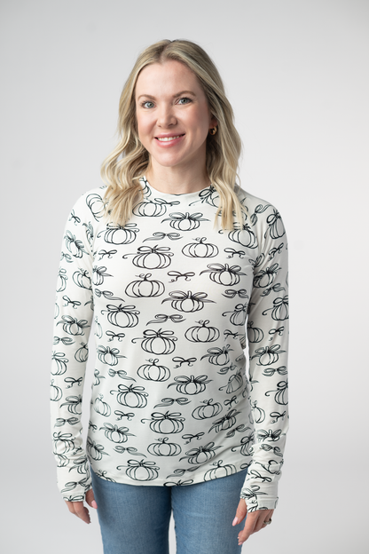 Blair Long Sleeve Top - Classic Pumpkins
