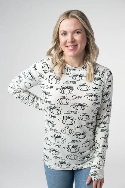 Blair Long Sleeve Top - Classic Pumpkins