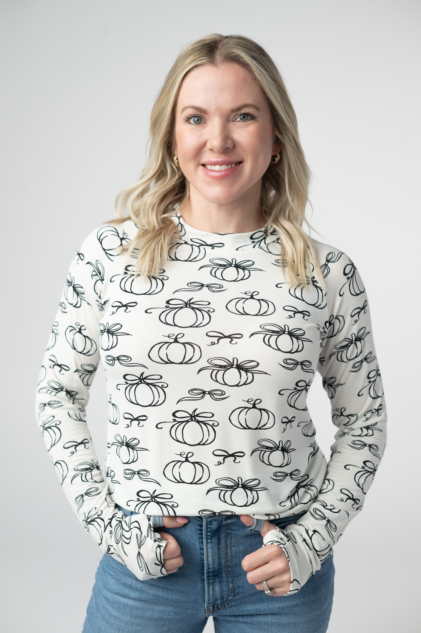 Blair Long Sleeve Top - Classic Pumpkins