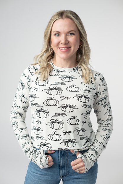 Blair Long Sleeve Top - Classic Pumpkins
