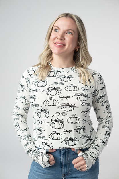 Blair Long Sleeve Top - Classic Pumpkins