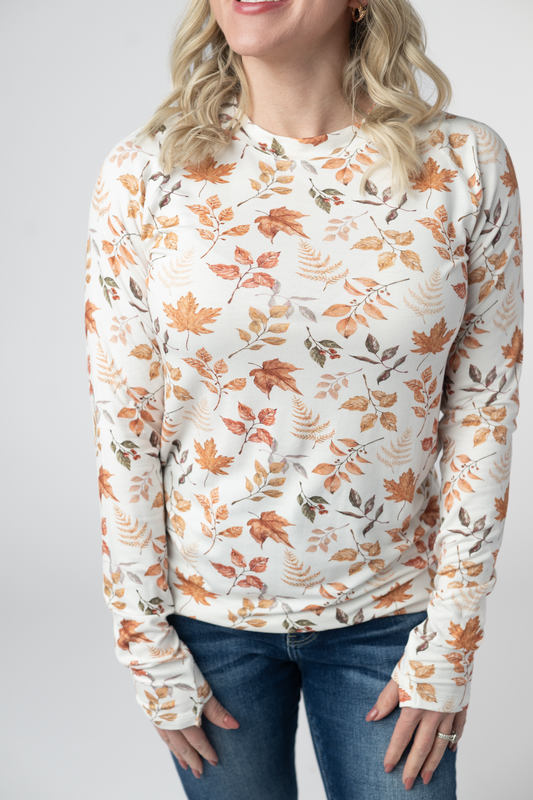 Blair Long Sleeve Top - Harvest Leaves