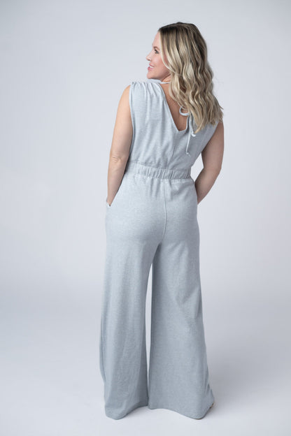 Kenzie Striped Jumpsuit - Grey
