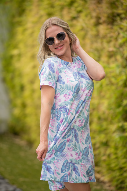 Alicia Dress - Tropical Leaf