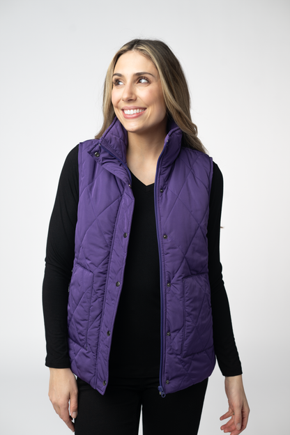 Remy Zip Up Vest - Purple