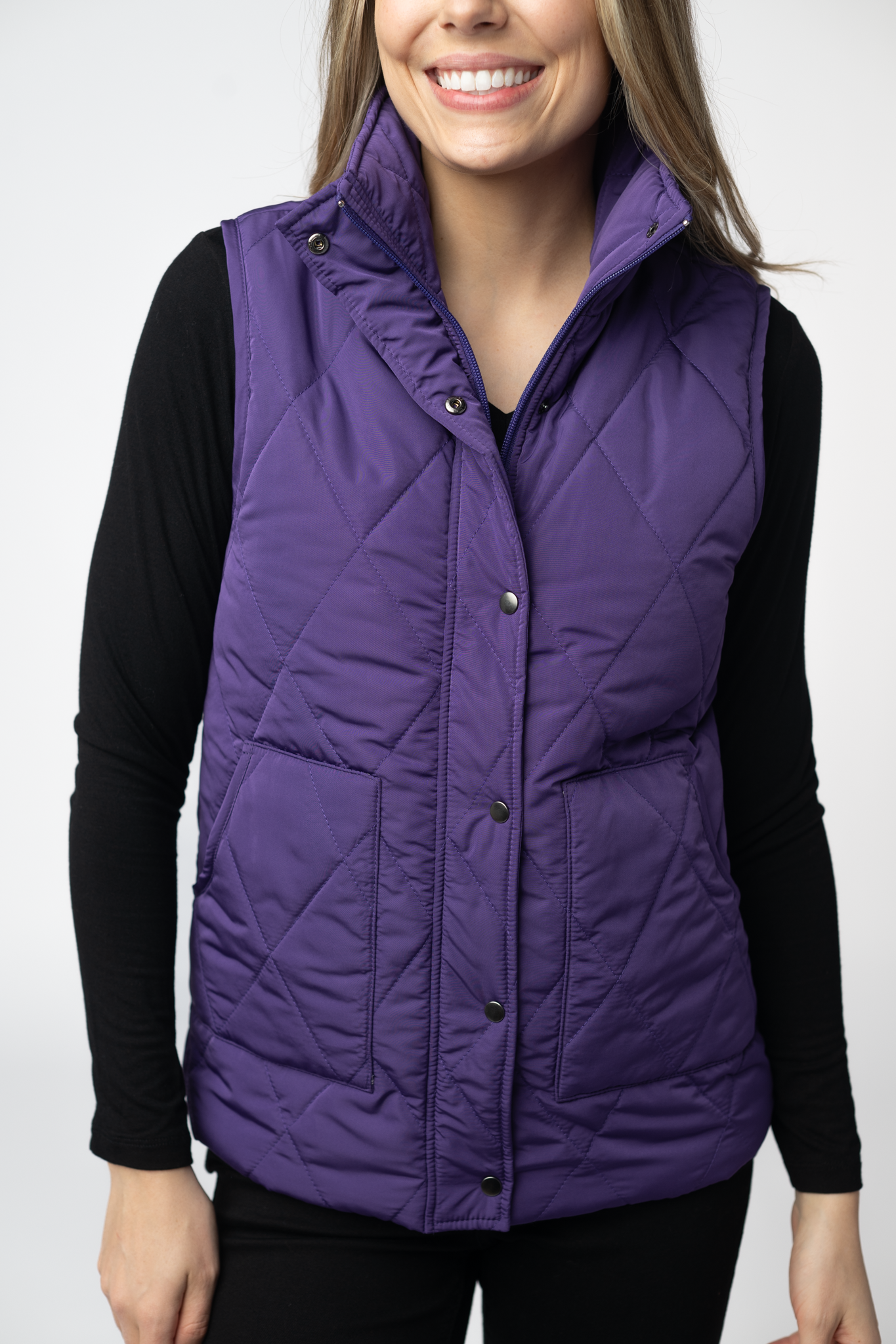 Remy Zip Up Vest - Purple