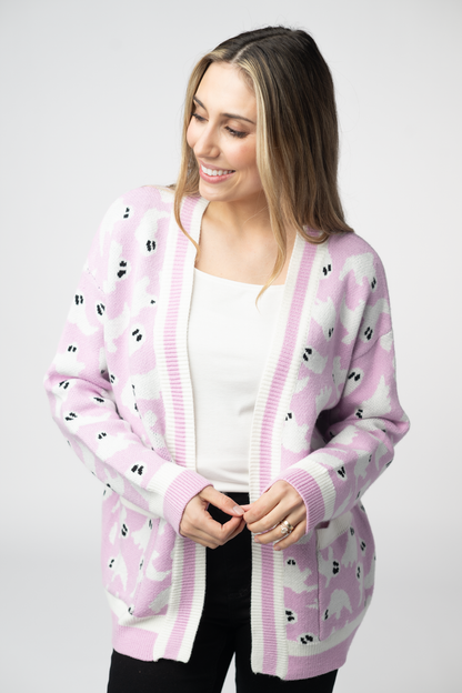Ghost Pocket Cardigan - Lilac
