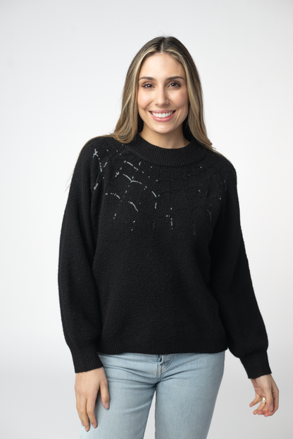 Sequin Webs Sweater