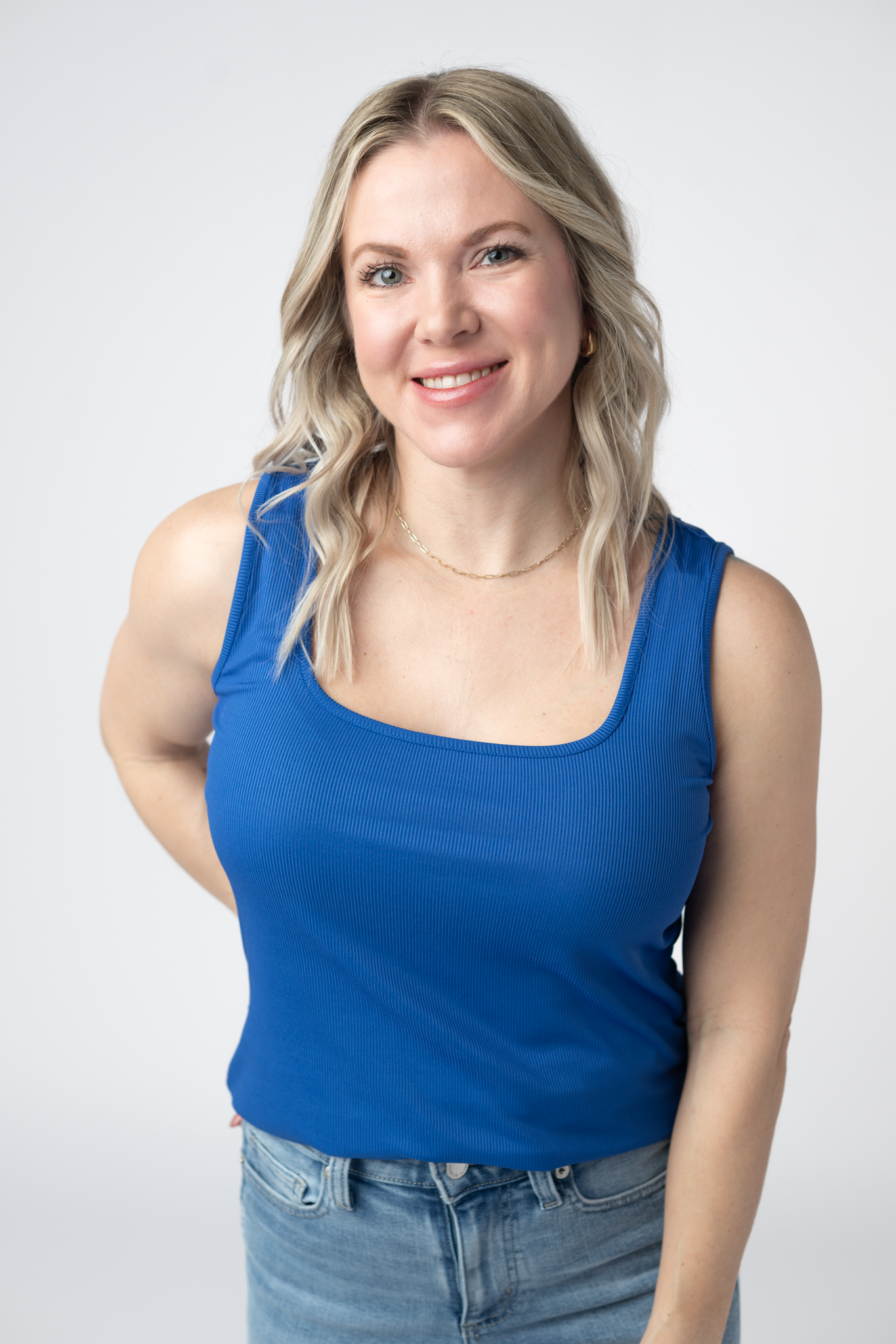 Rachel Ribbed Tank - Royal Blue