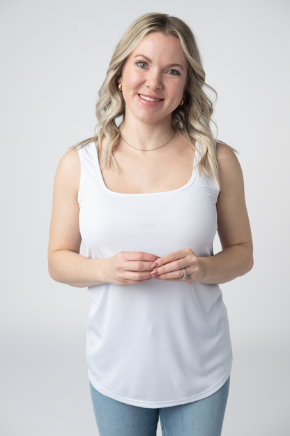 Rachel Ribbed Tank - White