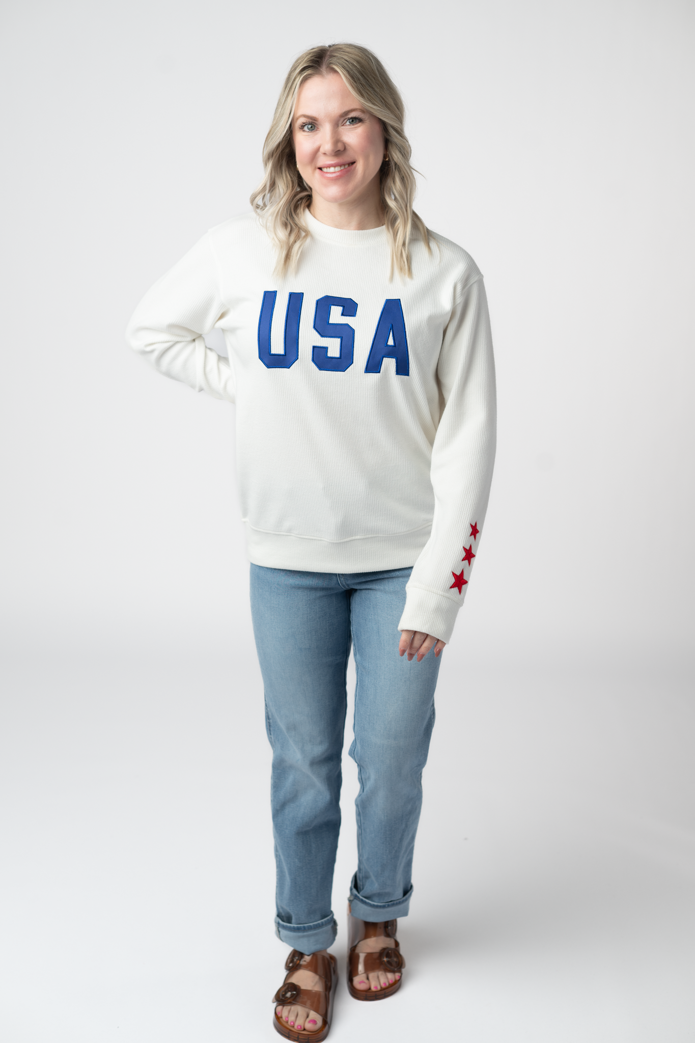 USA Pullover - White