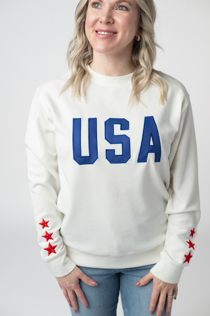USA Pullover - White