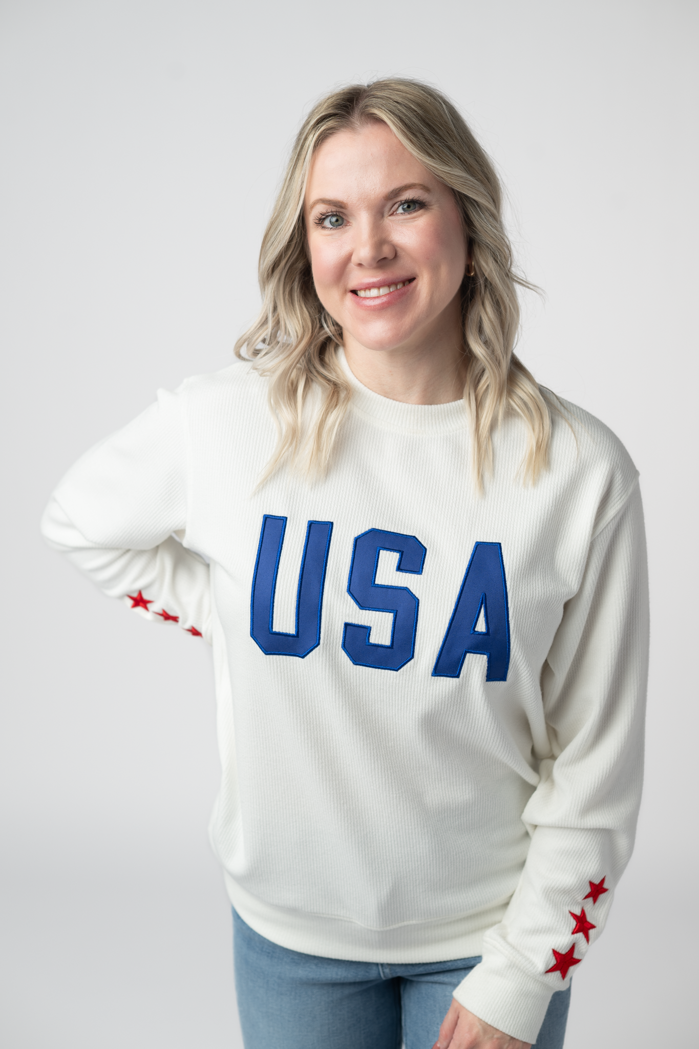 USA Pullover - White