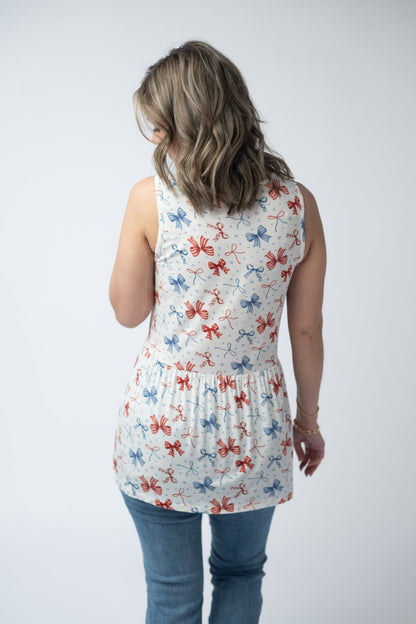 Renee Ruffle Tank Top - American Bows