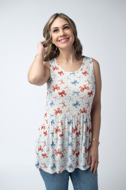 Renee Ruffle Tank Top - American Bows