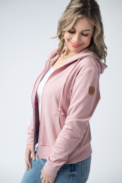 Fullzip Hoodie - Dusty Pink