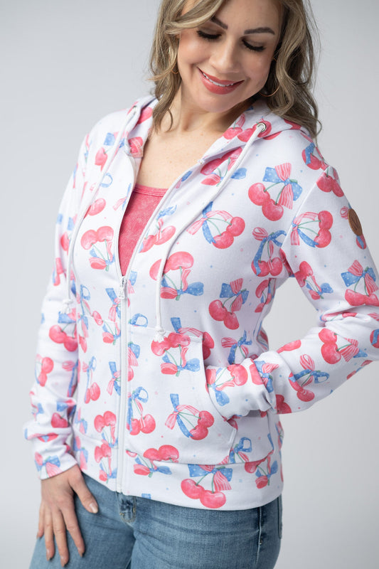 Fullzip Hoodie - Patriotic Cherries