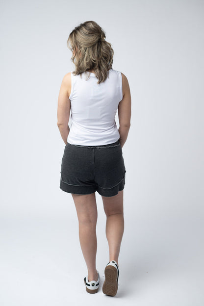 French Terry Stevie Shorts - Black