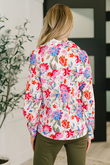 Distinguished Guest Floral Button Down