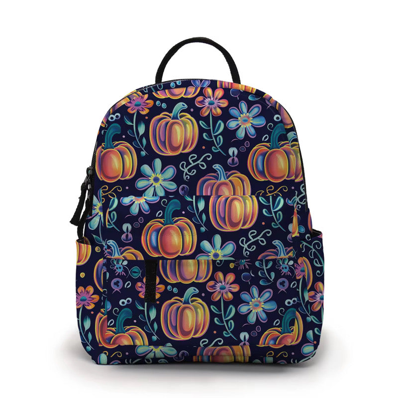 Mini Backpack - Glowing Pumpkins Fall Halloween
