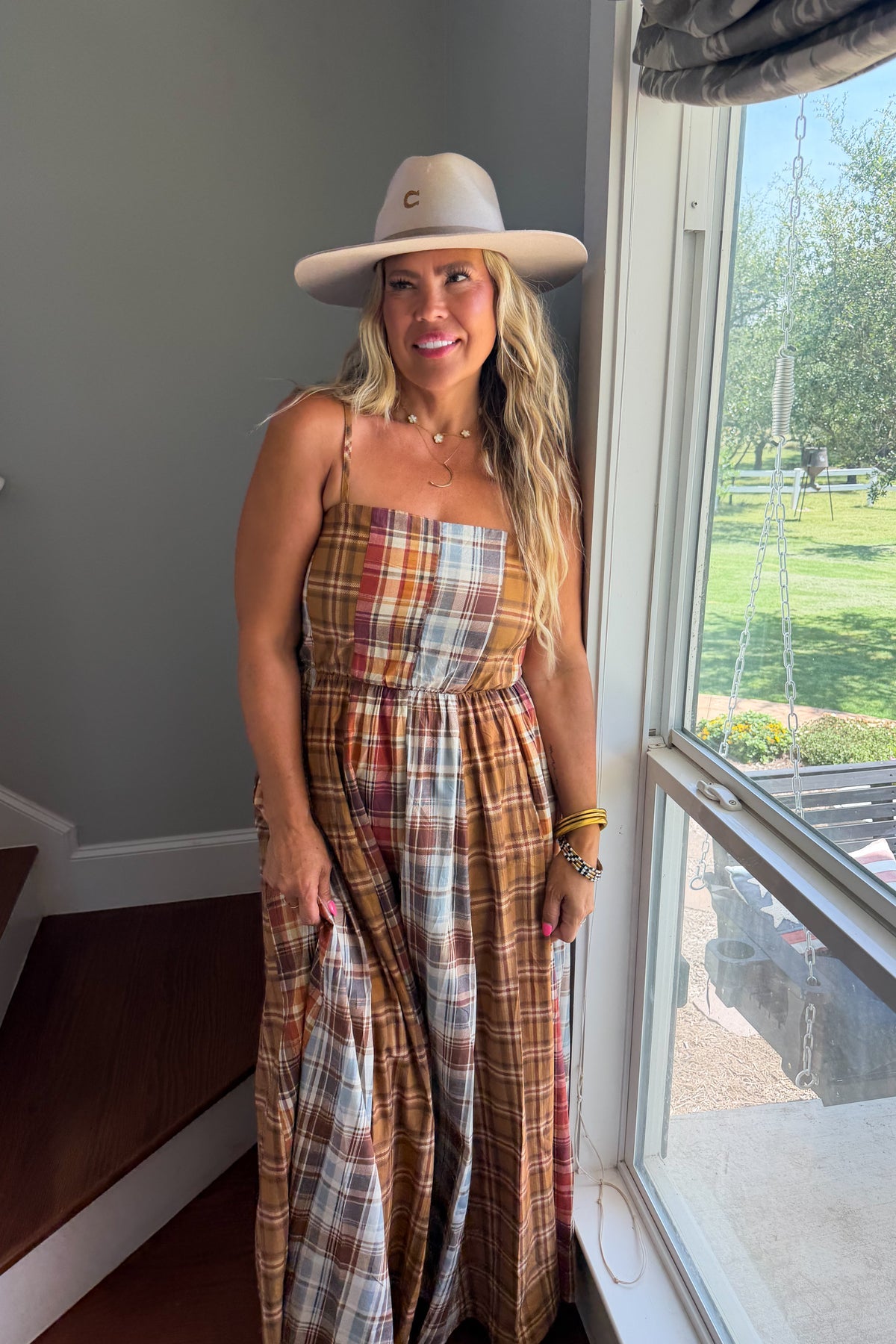 Prebook THE ASHFORD PLAID MAXI DRESS