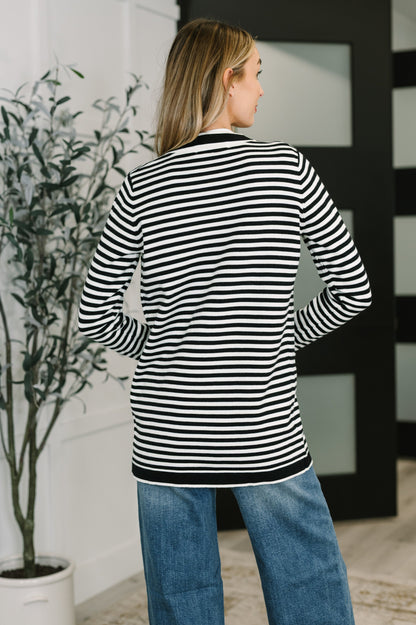 Finagle Your Way Striped Cardigan