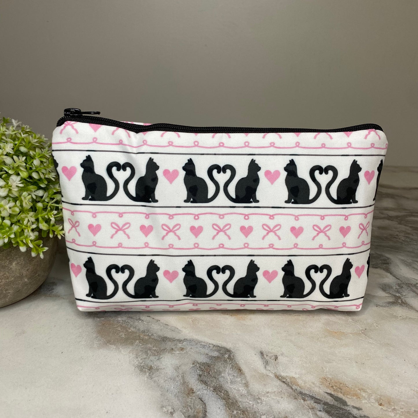 Pouch - Cat Heart Bow